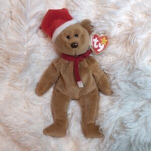 TY Beanie Babies 1997 TEDDY Bear retired vintage stuffed animal toy BD 12-25-96